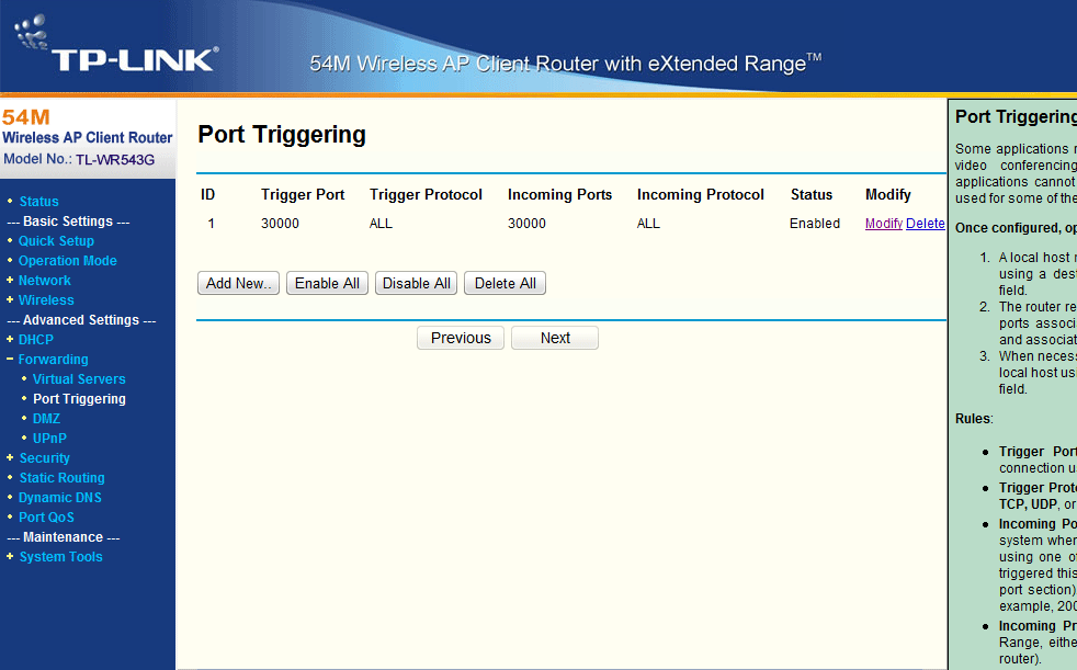 Как открыть порты на роутере tp link. Port triggering TP link. Port triggering что это. Triggering.